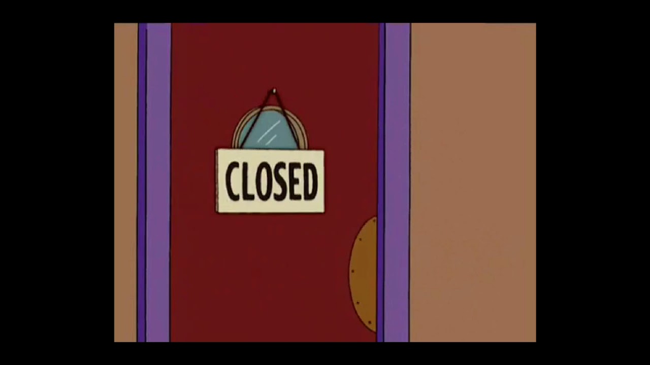 Moe Kicking Out Barney Meme (The Simpsons S17Ep13)