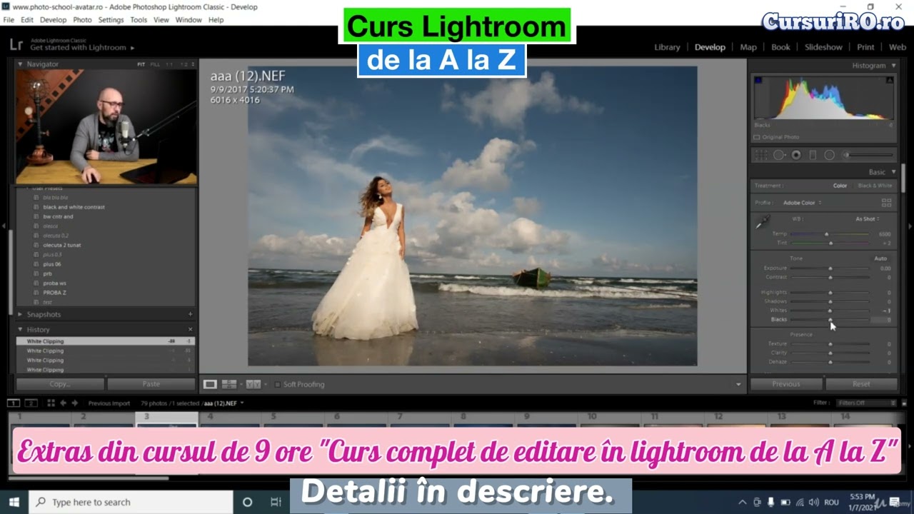 Curs de editare în Lightroom de la A la Z (detalii partea 2/3) #cursurionline