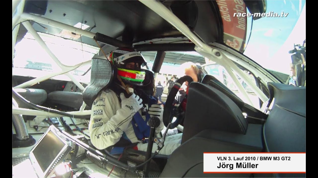 BMW M3 GT2 E92 Pedro Lamy J&ouml;rg M&uuml;ller NLS VLN 3.Lauf 2010 race-media.tv Onboard Classix