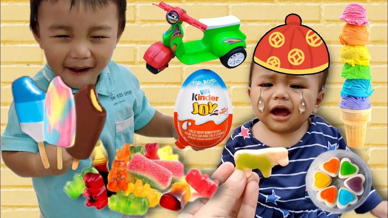 Rafisqy Beli Es Krim & Permen Yupi 💞 Drama Jagain Dede Bayi Lucu 💞 Sultan Kecil Bagi-bagi Es Krim