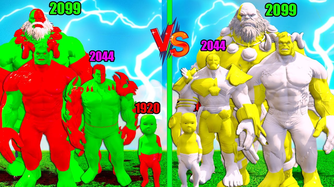 SHINCHAN TELL EVOLUTION of GIANT WHITE & GOLD HULK FAMILY In GTA 5!