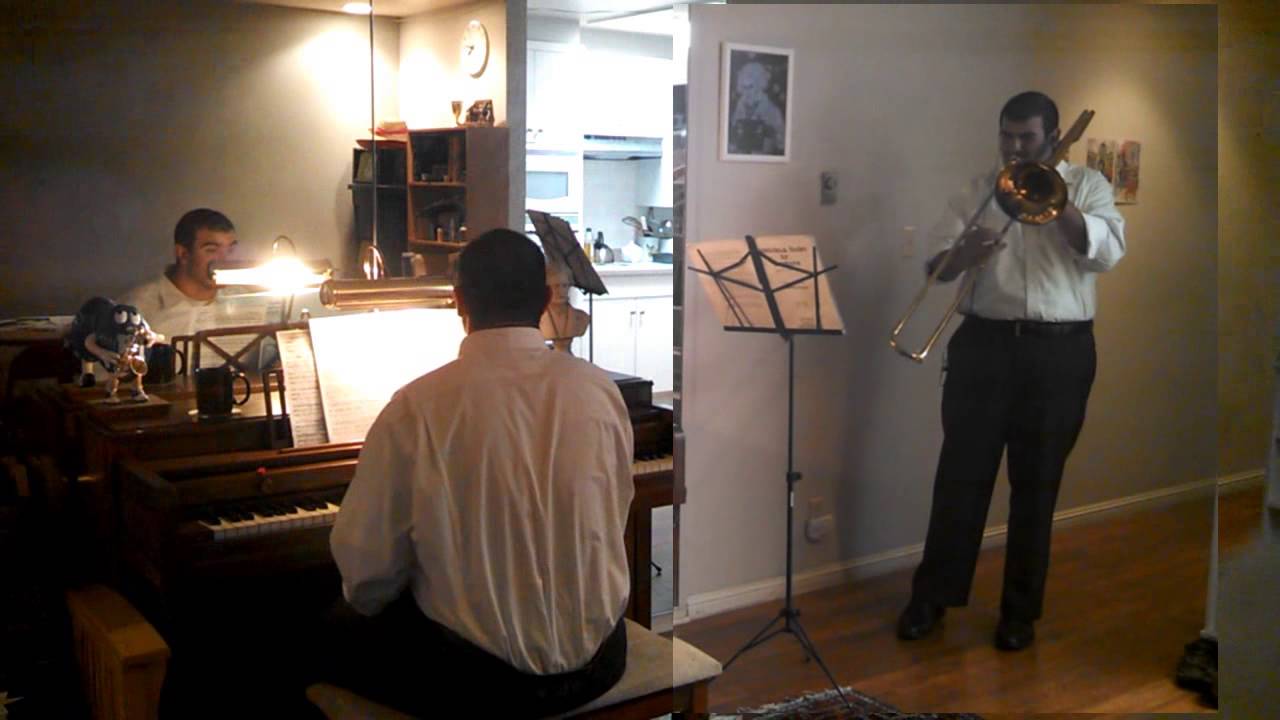Bordogni / Rochut -- Melodious Etude No. 37 in C Major -- Ravi Sahae, Trombone & Piano