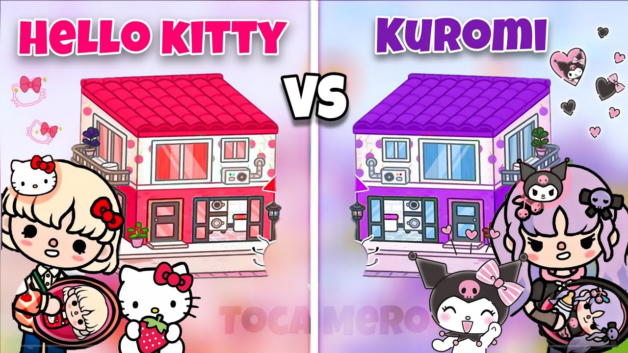 Najsłodsze mieszkanie na ulicy Toca Boca 😍 KUROMI kontra Hello Kitty 😱 [Nowa aktualizacja gry fab...