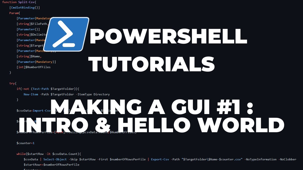 Учебные пособия по PowerShell: создание графического интерфейса. Часть 1 — Введение и Hello World