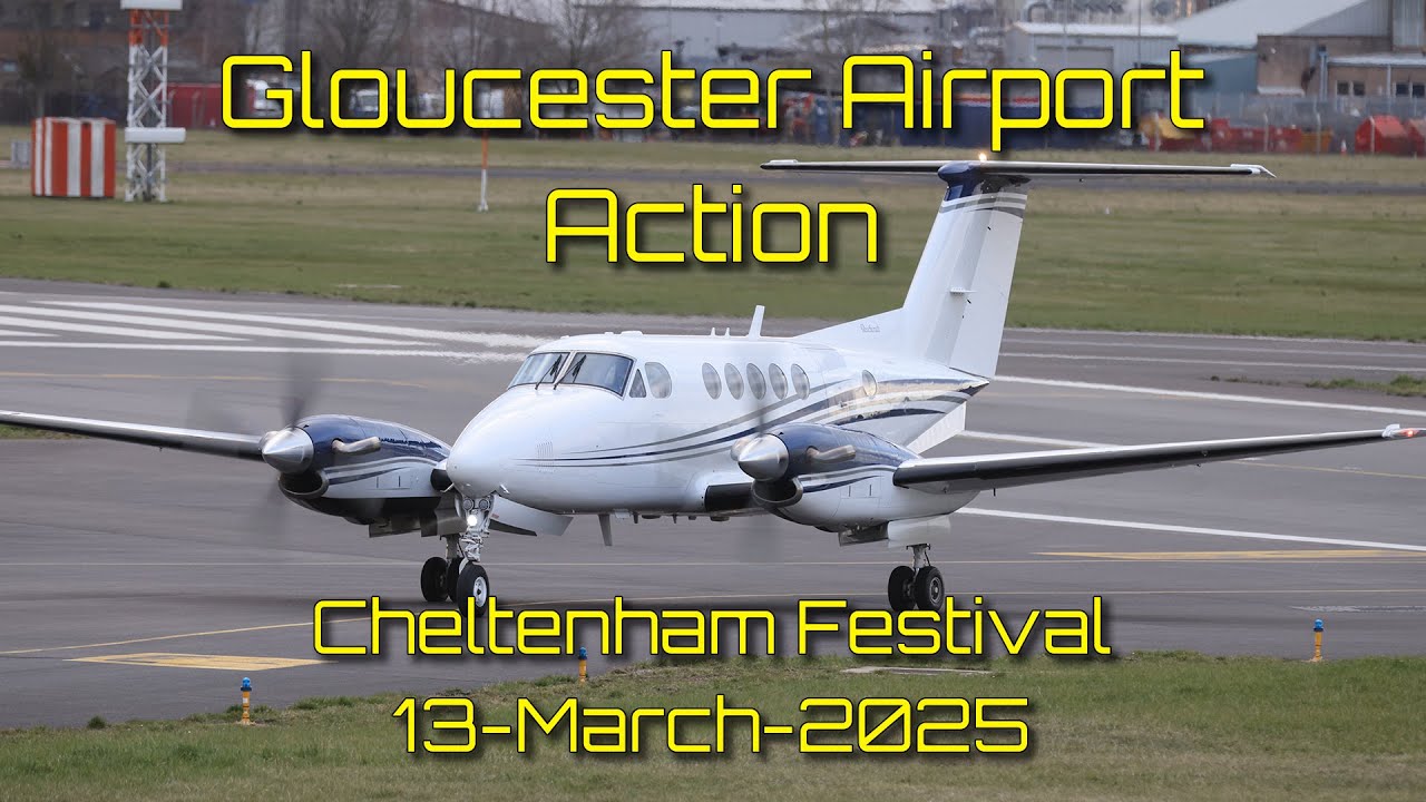 Gloucester Airport aviation action, Helicopters and Biz during the Cheltenham Festival 13-March-2025