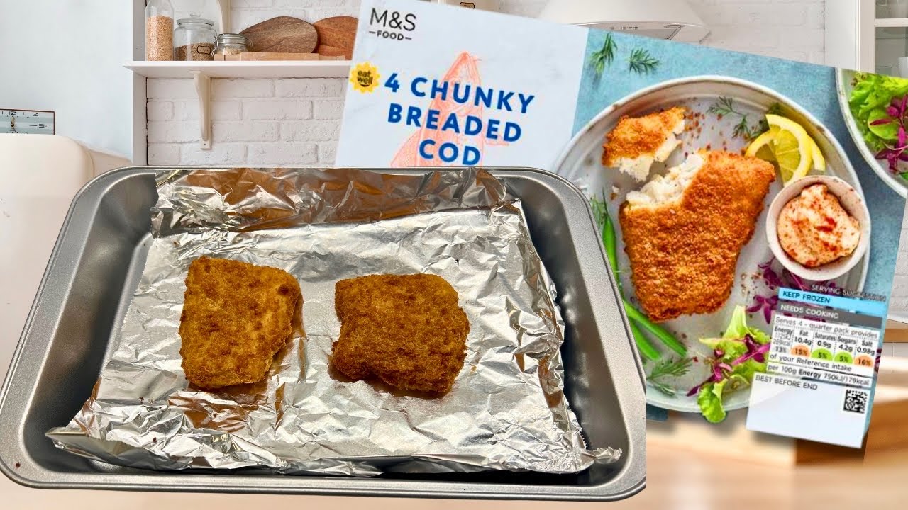 MY GOODNESS!! M&S 4 Breaded Chunky Cod Fillets Frozen | FOOD REVIEW