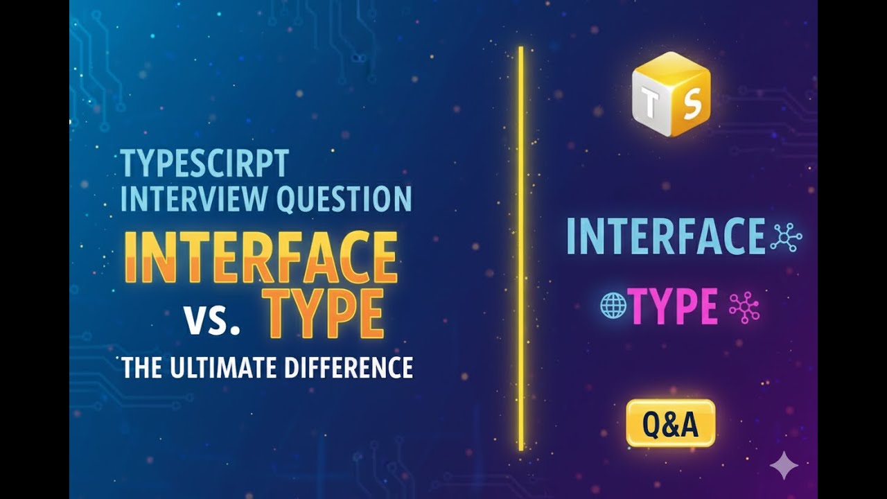 Interface vs Type in TypeScript Explained with Examples | TypeScript Interview Question 2025