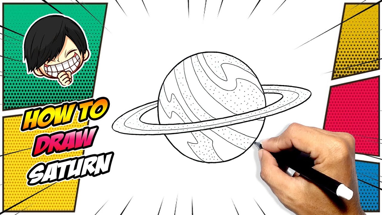 How to draw Saturn easy
