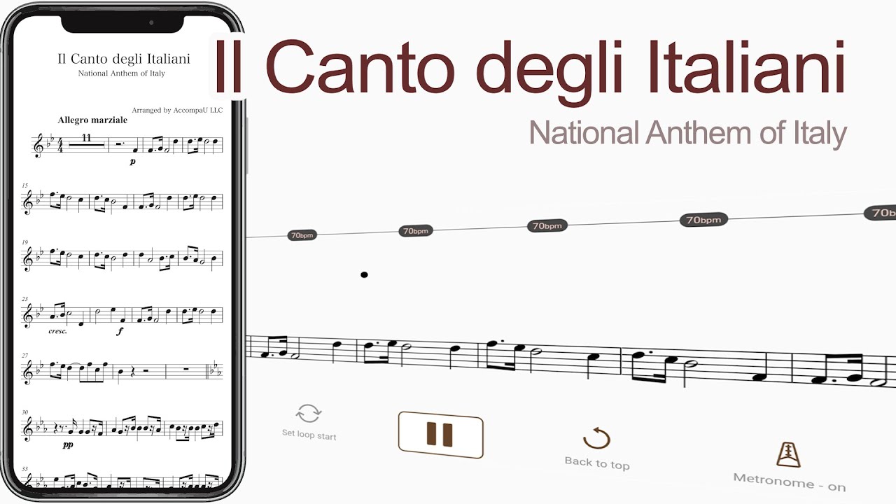 Il Canto degli Italiani | National Anthem of Italy【 Violin Sheet Music 】