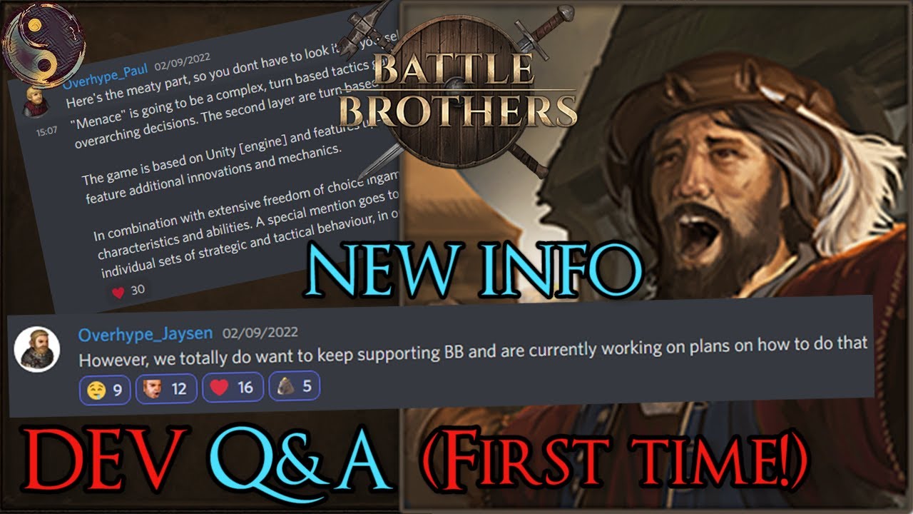 Overhype Studios Developers first time doing a Q&A //Battle Brothers & Menace news