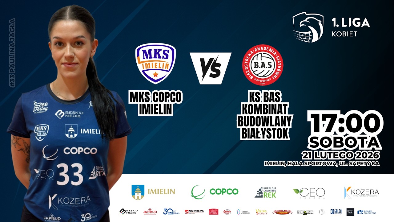 I LIGA KOBIET:  MKS COPCO Imielin vs KS BAS KOMBINAT BUDOWLANY Białystok