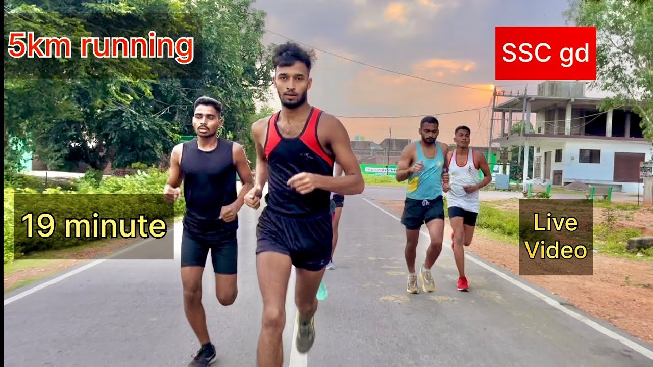 5km running ssc gd 19 minute live video #ssc gd #video #fouji #defence #academy