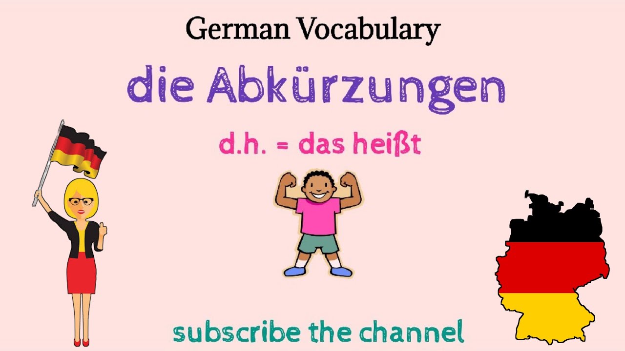 Die Abk&uuml;rzungen in Deutsche Grammatik || Most common used Short Forms in German Language