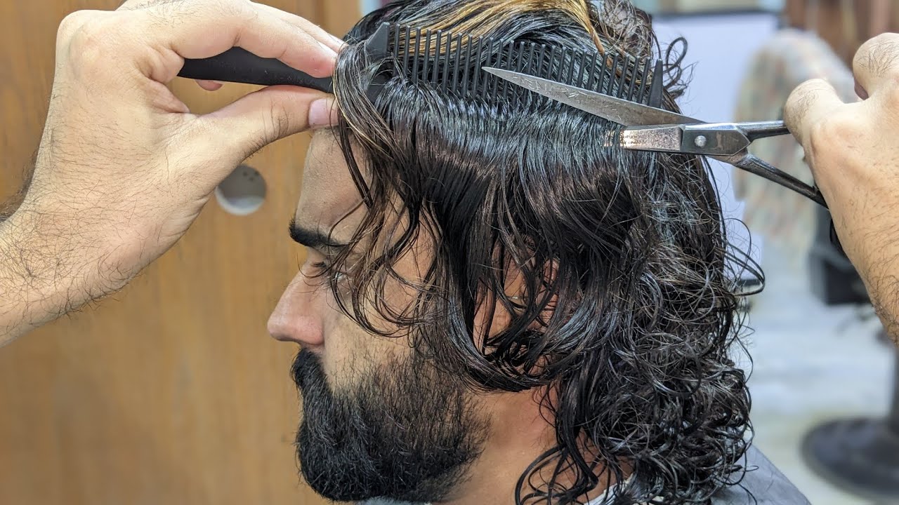 ASMR barber💈 Amazing scissor haircut and short 
