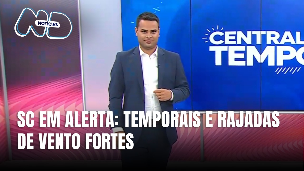 Central do Tempo - Frente fria traz instabilidade e alerta de chuva intensa em SC