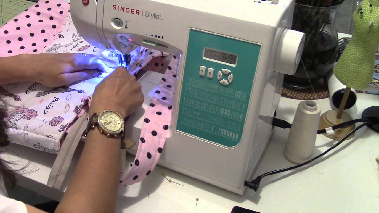 Como costurar zíper na bolsa pronta