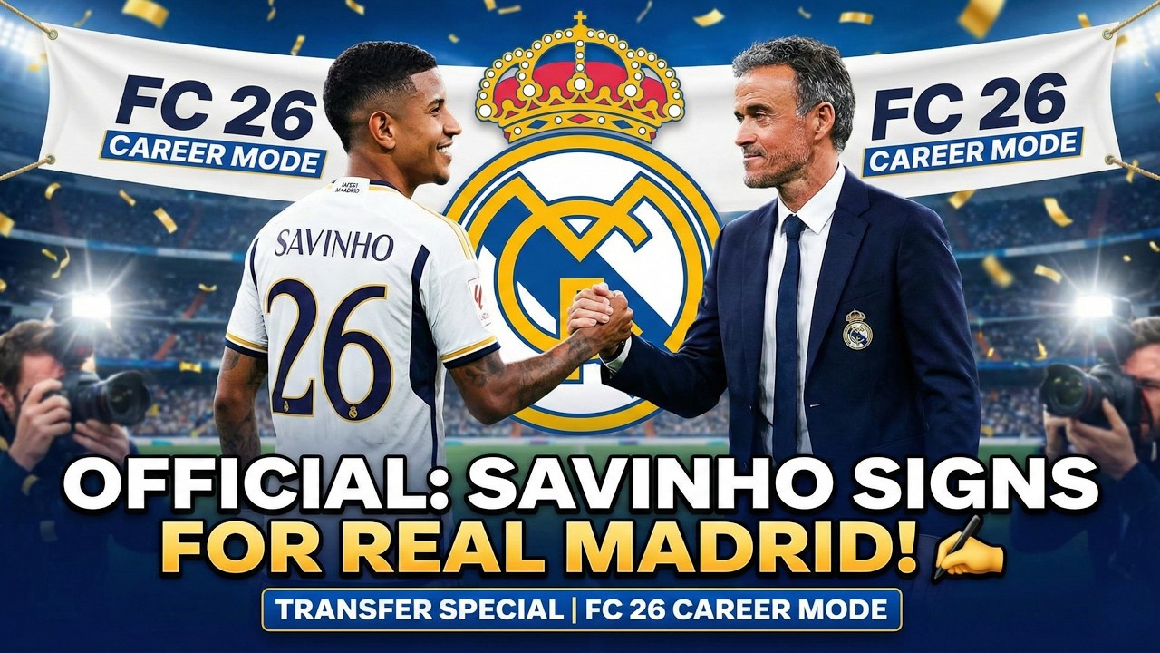 OFFICIAL: Savinho Signs for Real Madrid! ✍️ Transfer Special | FC 26 Career Mode