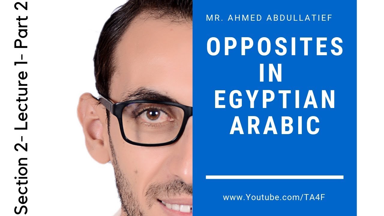 Word VS Opposite in Egyptian Arabic (Enjoying :D )