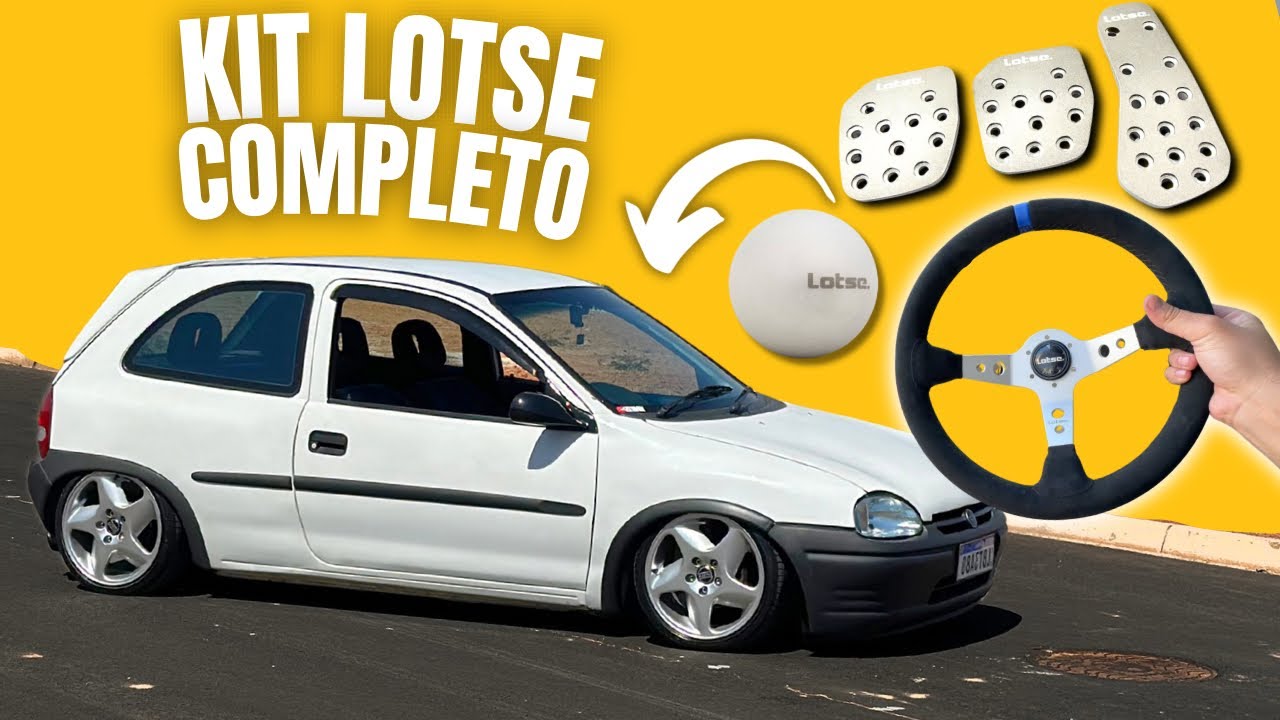 CORSA TRAJADO DE LOTSE 😎 VOLANTE DAKAR + MANOPLA INTERLAGOS + PEDALEIRAS