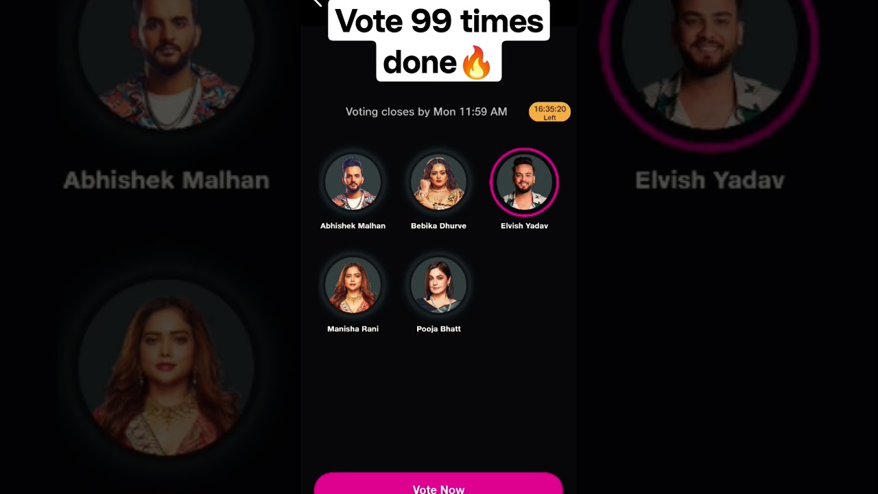VOTING 99TIMES DONE #elvishyadav #elvishyadavvlogs #bbott2