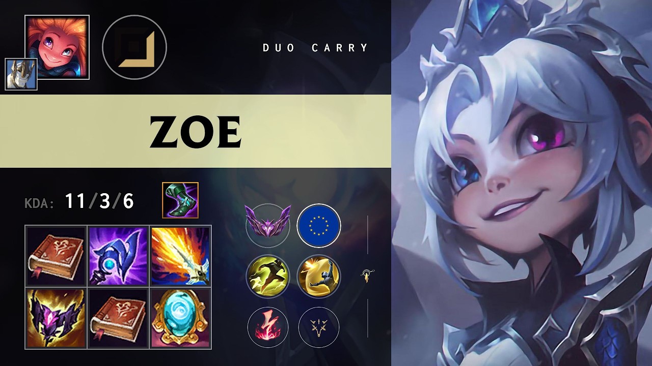 Zoe Carry vs Ezreal - EUW Master Patch 26.14