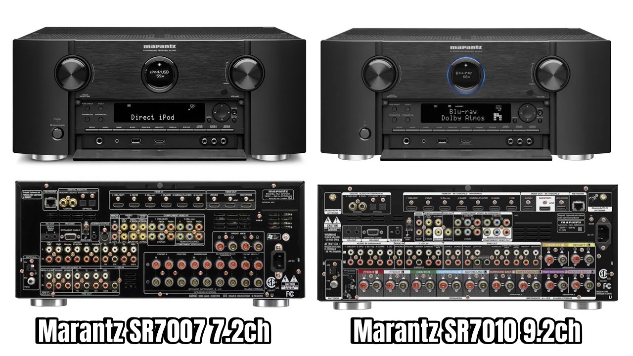 Marantz SR7007 7.2ch and Marantz SR7010 9.2ch #marantz #avreceiver #dolbyatmos #hometheaterreceiver 