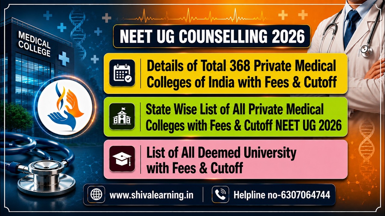 MBBS Admissions 2026 | State wise total 368 Private Medical Colleges of India with Fees & Cutoff |