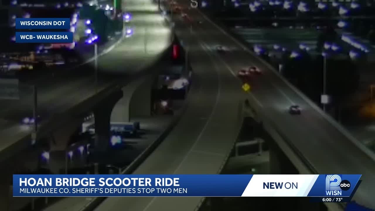 Deputies stop two men riding Lime scooters on Hoan Bridge