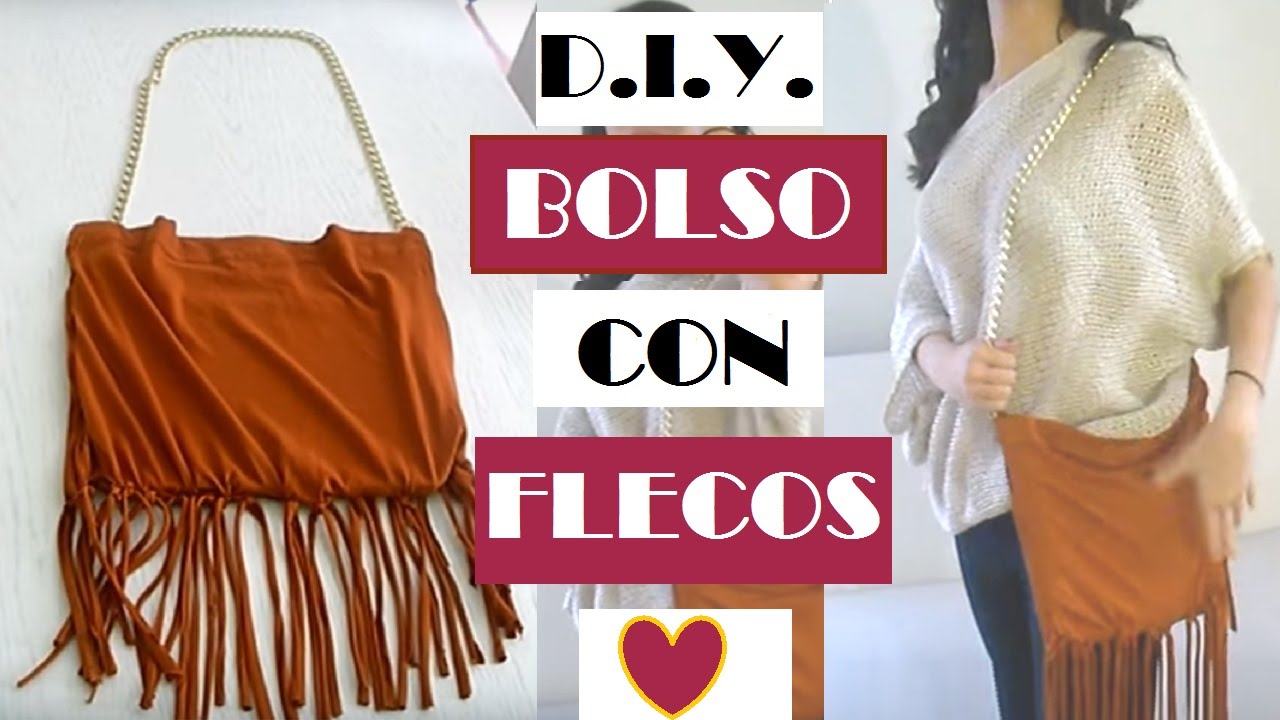 DIY- Bolso con flecos ¡SIN COSER!