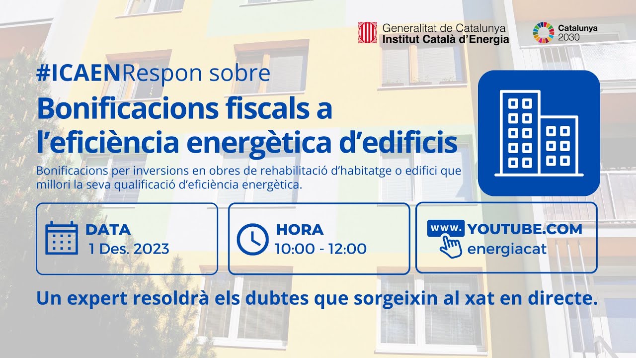 #ICAENRespon sobre les bonificacions fiscals a l'eficiència energètica d'edificis