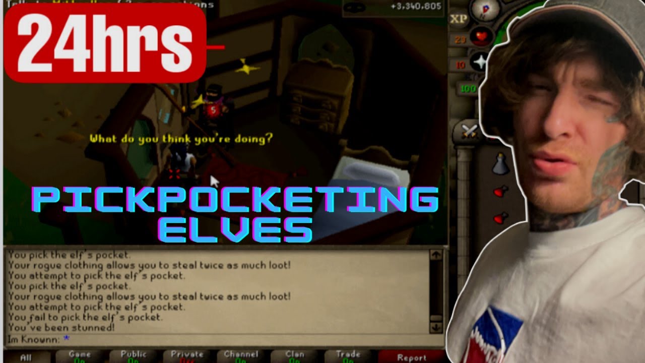 MY LUCK IS INSANE!!! - 24HRS PICKPOCKETING ELVES (OSRS)