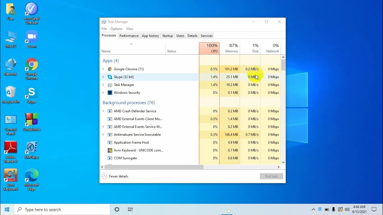 (Solved) How To Fix 100% CPU Usage On Windows 10