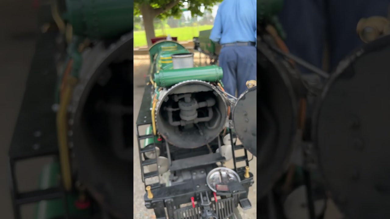 &ldquo;Punching&rdquo; or cleaning the boiler flues in a live steam locomotive. #riversidelivesteamers
