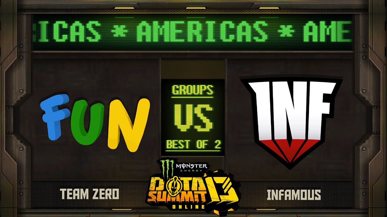 Team Zero vs Infamous Game 1 - Monster Energy Dota Summit 13 Online NA/SA: Groups w/ rkryptic & Neph
