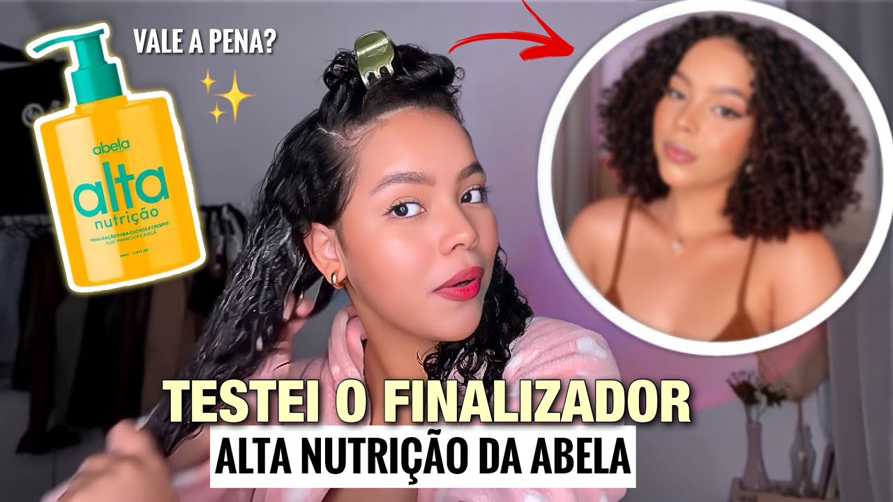 Finalizei meu cabelo com o creme Alta Nutrição da abela cosmetics ✨resenha sincerona 🫢