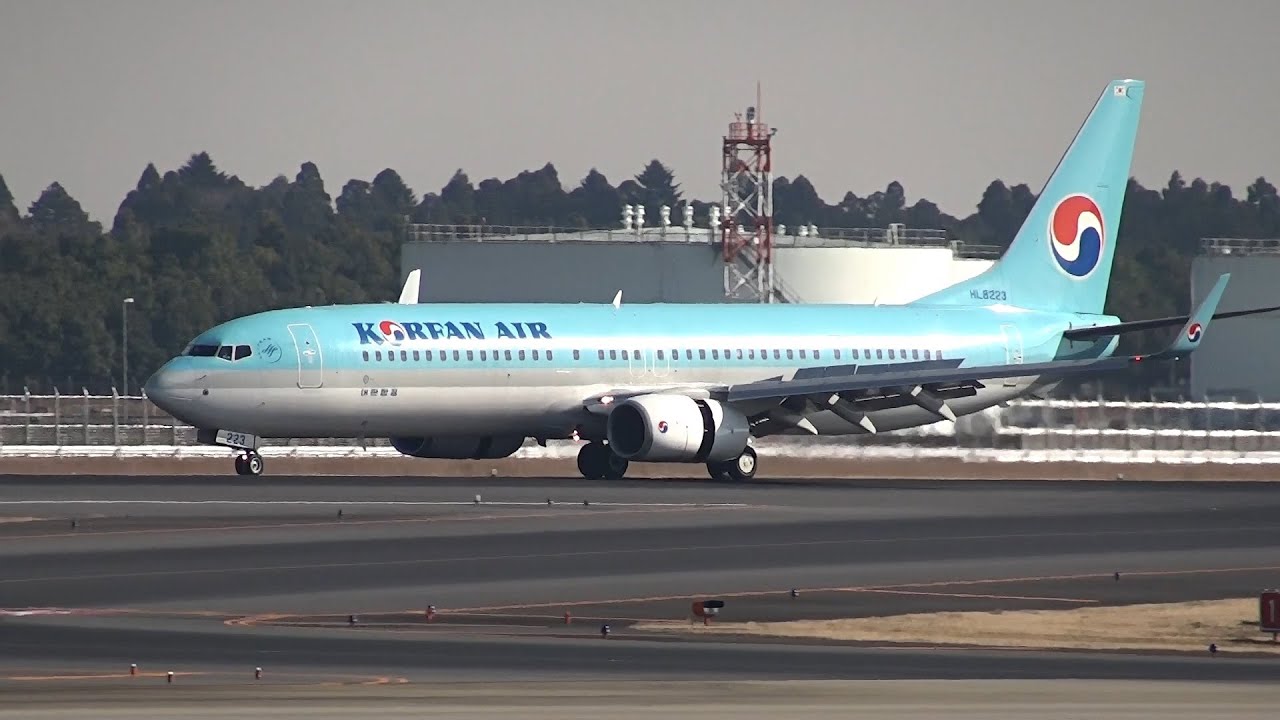 Korean Air Boeing 737-900ER HL8223 Landing and Takeoff 【NRT/RJAA】