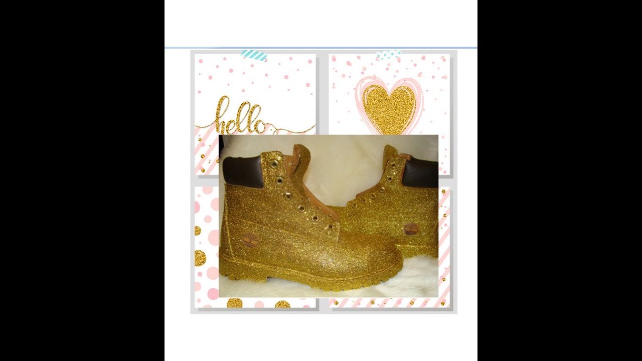 DIY ~ Gold Glitter - How To GLITTER BOOTS (NO SHEDDING) - Part 1