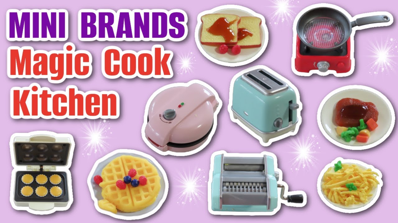 Trying the NEW Mini Brands Magic Cook Kitchen Appliances!