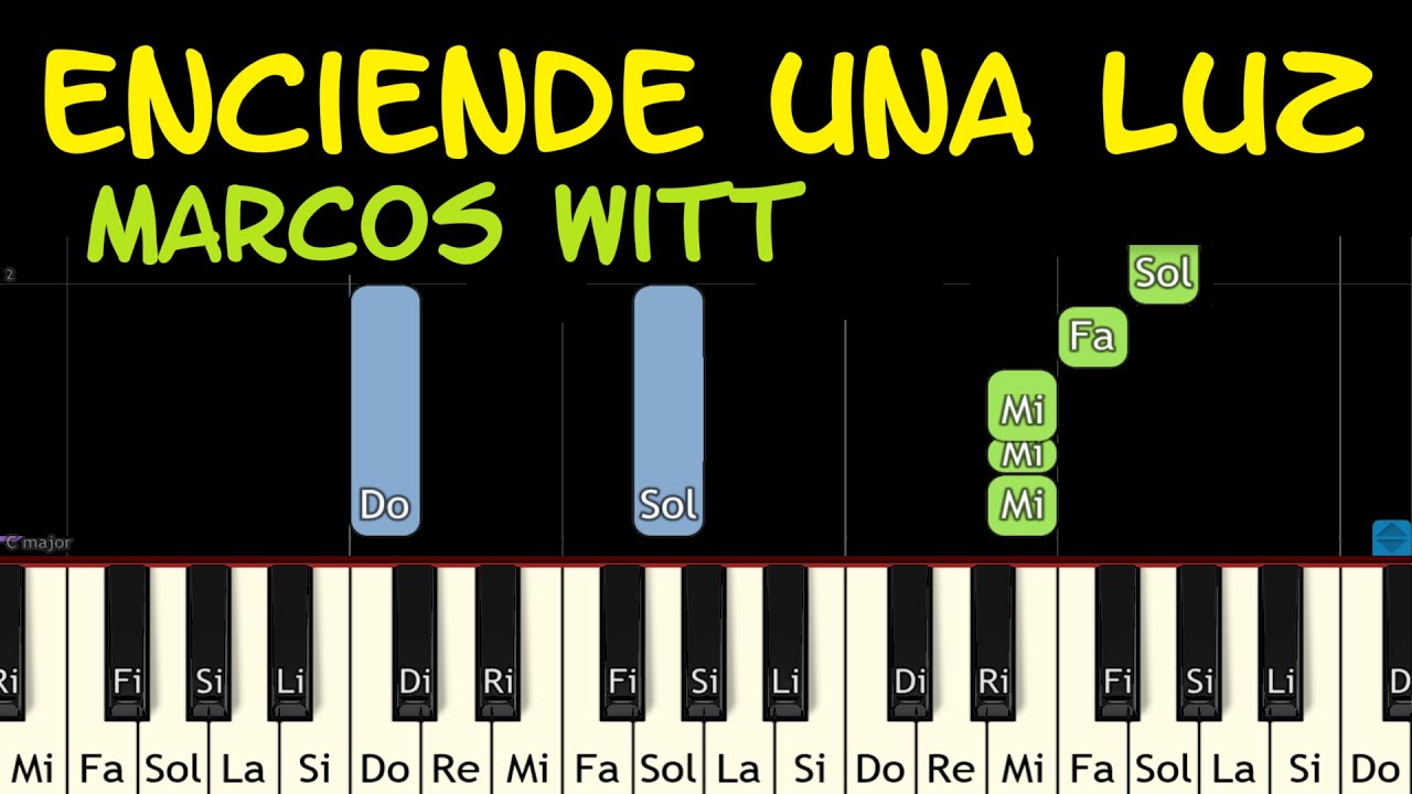 Enciende una Luz | Marcos Witt Piano Tutorial Facil Partitura Acordes Pista