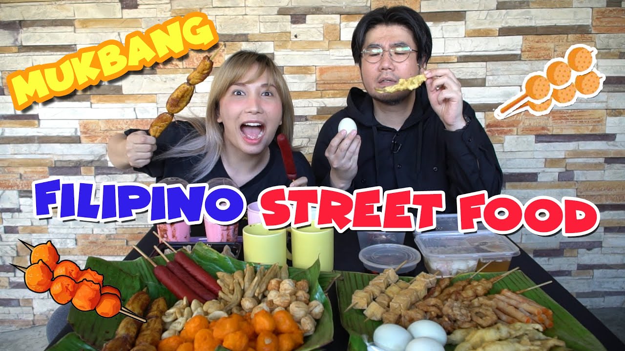 KOREAN HUSBAND'S FILIPINO STREET FOOD MUKBANG