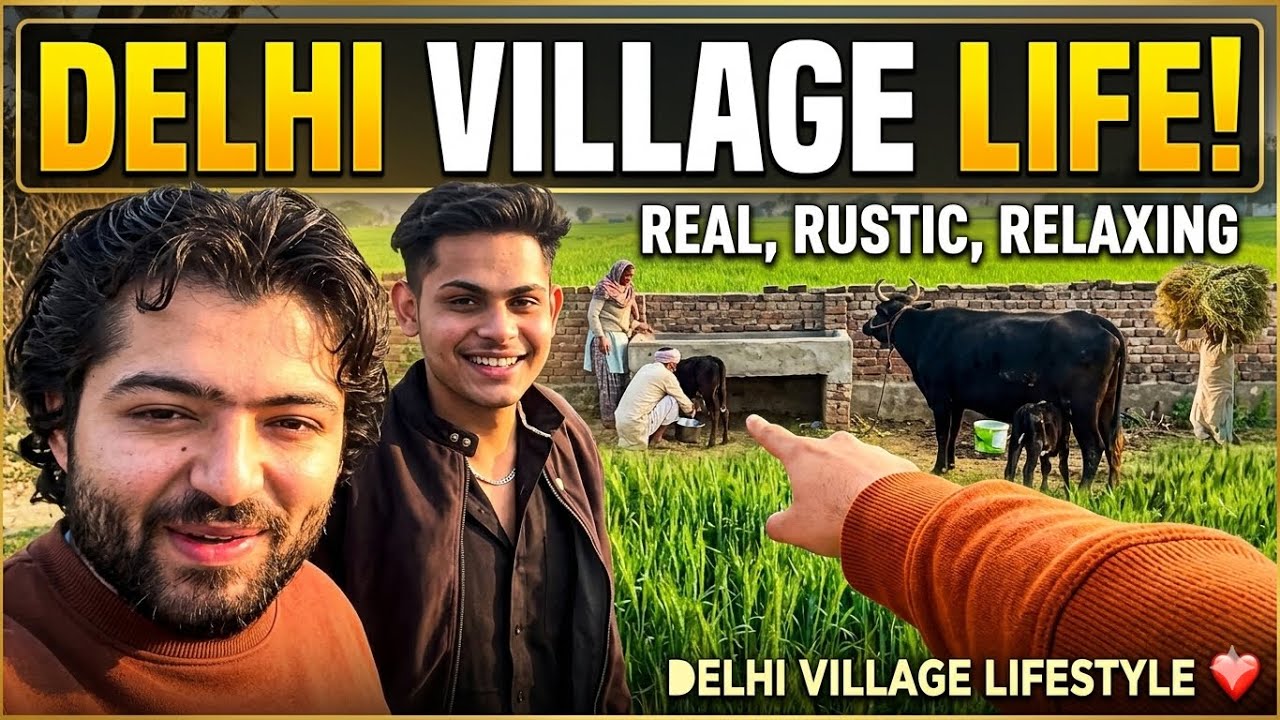 Delhi village life😍 ||fun🤩 and enjoy 🥰with friend in his village❤️||Pratham Sharma||