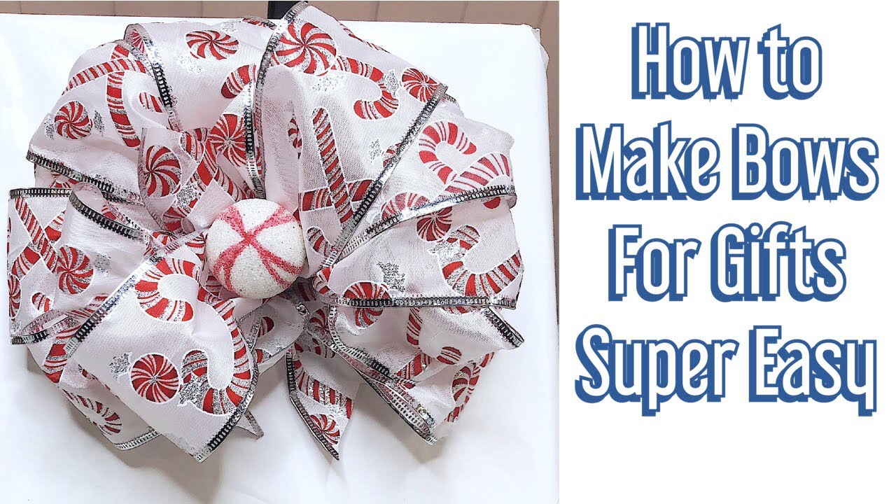 How to make bows for gifts like a pro. DIY Bows, Super easy technique!!!!!
