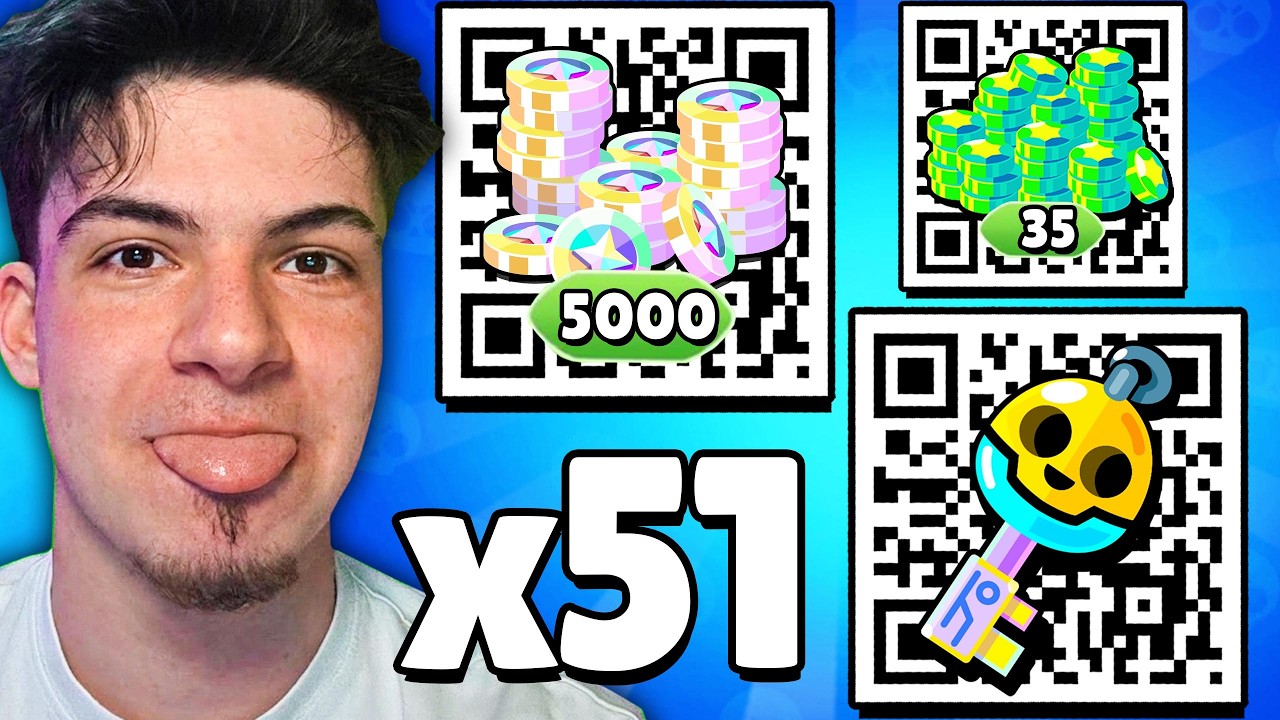 ALL 51 QR CODE REWARDS FOR FREE IN BRAWL STARS!