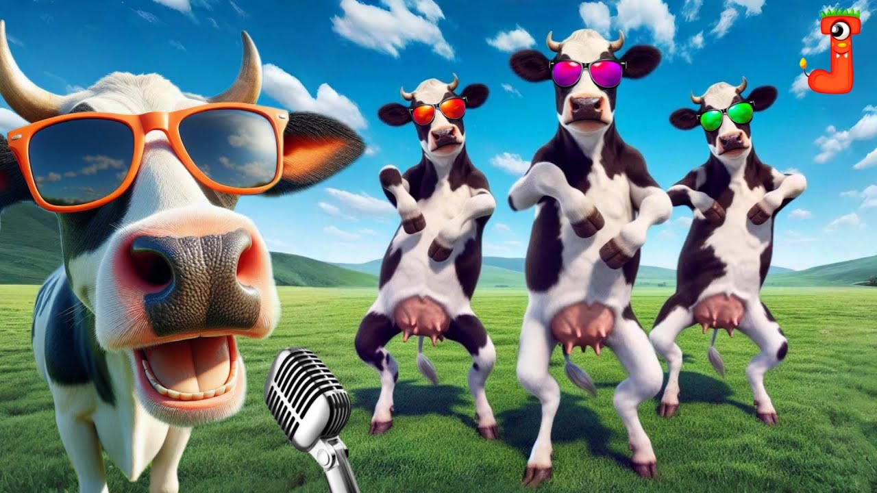 FUNNY COW DANCE 4│Cow Song & Cow Videos 2024 | Cow dance mix | funny dancing cow | moo song official