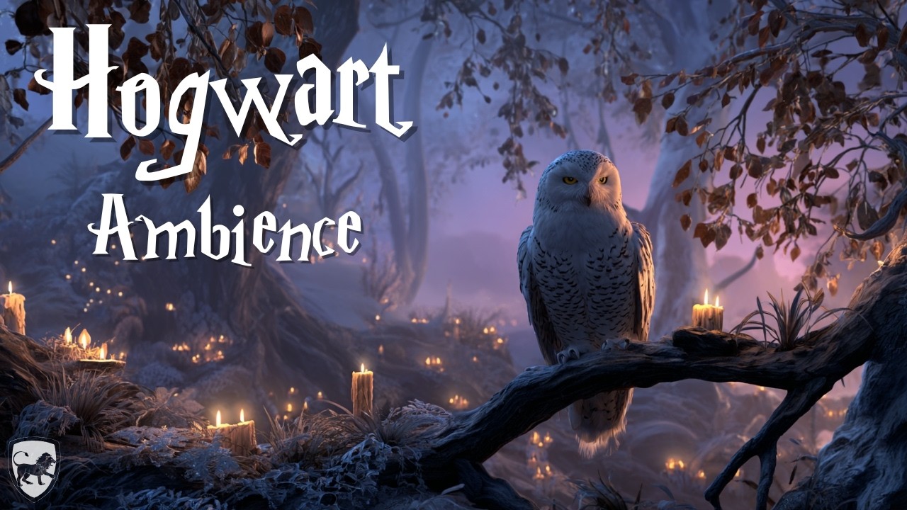 Hogwarts Night Forest Ambience 🌙 Magical Sounds of the Dark Woods and Whispering Trees