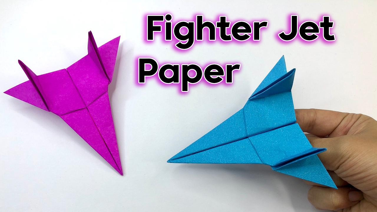 Fighter Jet Paper Airplane Tutorial - How To Make a Fighter Jet Origami Easy
