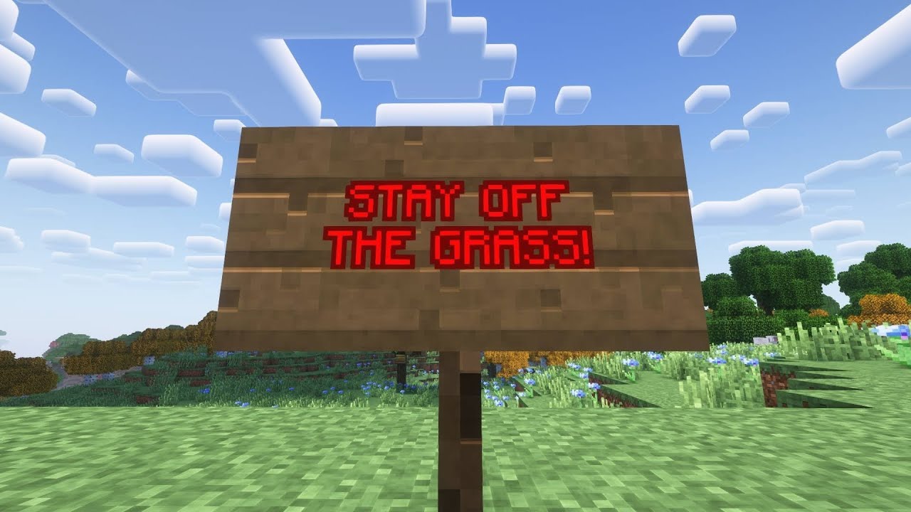 Minecraft, but we CAN'T TOUCH GRASS!