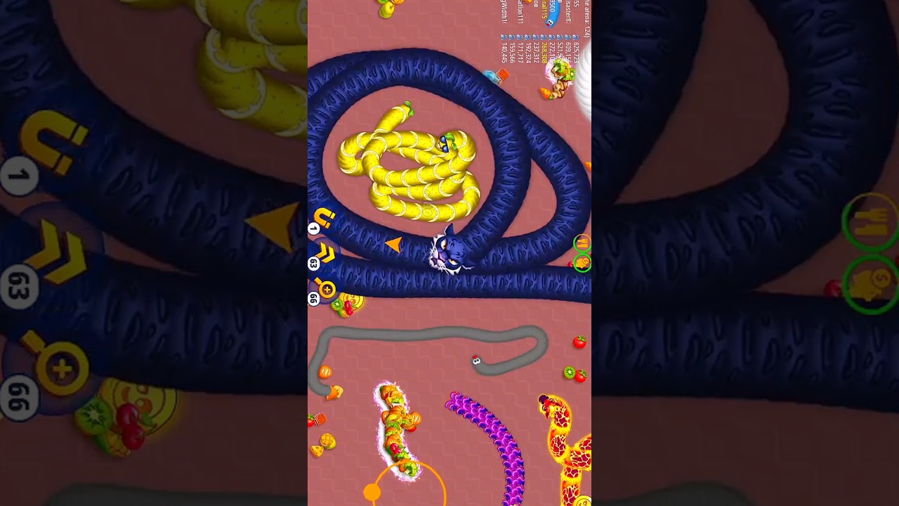 Wormszoneio magic gameplay! 💯☠️🐍#snakezone #wormszone #shortsfeed #foryou #shorts #viral