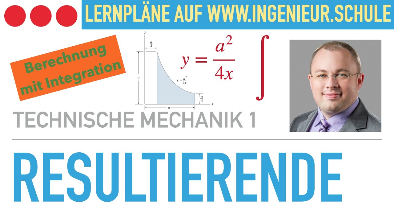 Resultierende und Lage der Resultierenden mit Integration berechnen &ndash; Technische Mechanik 1