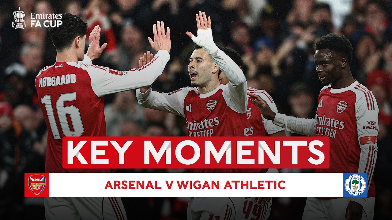 Arsenal v Wigan Athletic | Key Moments | Fourth Round | Emirates FA Cup 2025-26